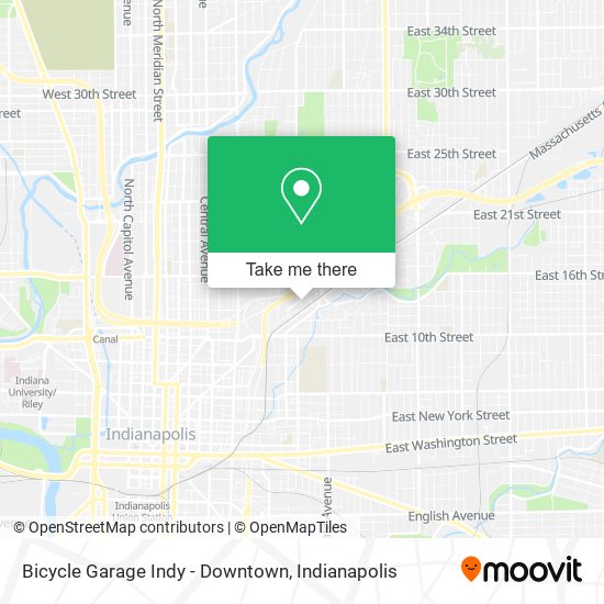 Mapa de Bicycle Garage Indy - Downtown