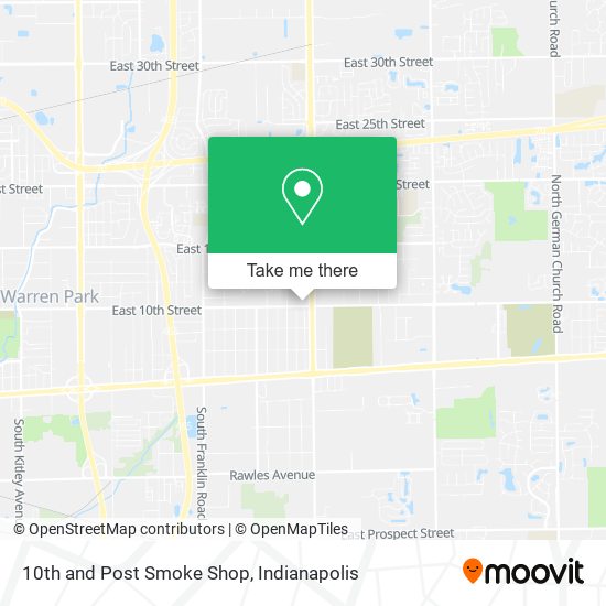 10th and Post Smoke Shop map
