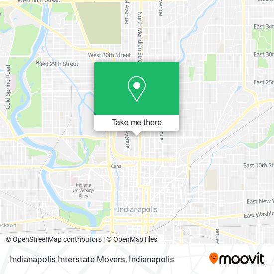 Mapa de Indianapolis Interstate Movers