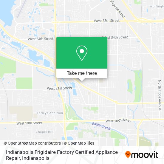 Mapa de Indianapolis Frigidaire Factory Certified Appliance Repair