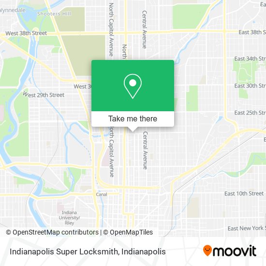 Mapa de Indianapolis Super Locksmith
