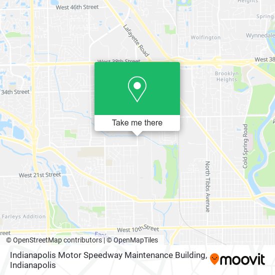 Mapa de Indianapolis Motor Speedway Maintenance Building