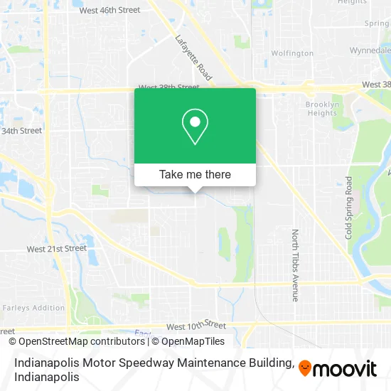 Indianapolis Motor Speedway Maintenance Building map