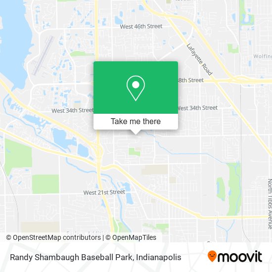 Randy Shambaugh Baseball Park map