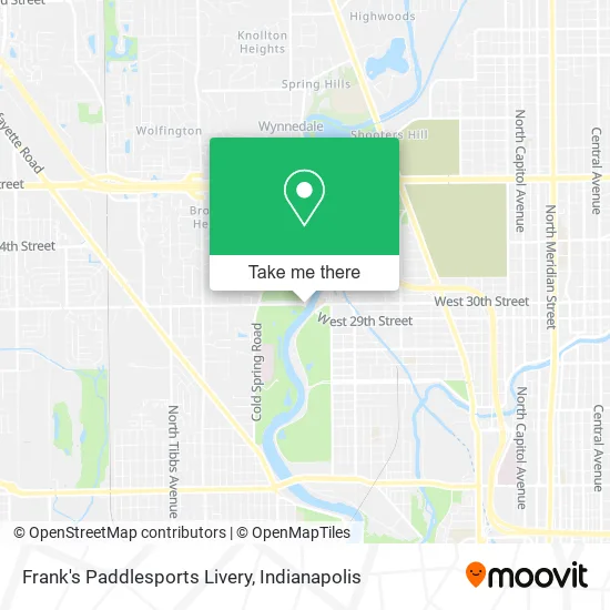 Frank's Paddlesports Livery map