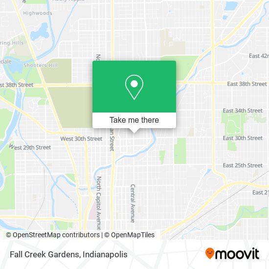 Fall Creek Gardens map