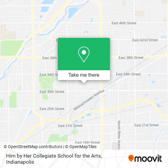 Mapa de Him by Her Collegiate School for the Arts