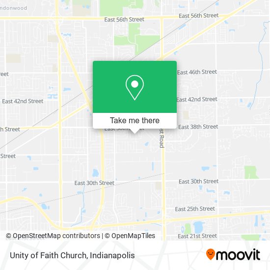 Unity of Faith Church map