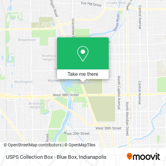 USPS Collection Box - Blue Box map