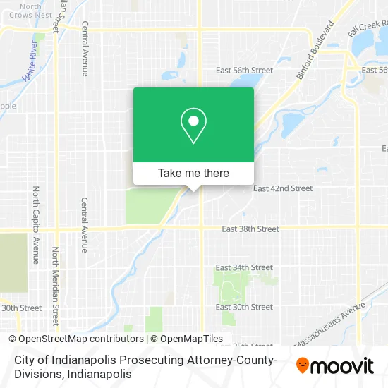 City of Indianapolis Prosecuting Attorney-County-Divisions map