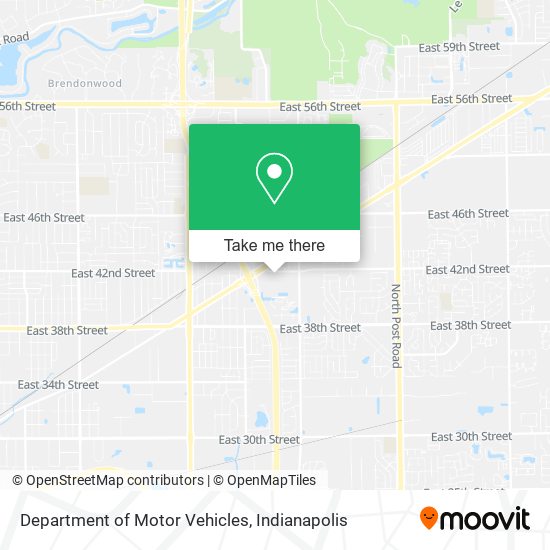 Department of Motor Vehicles map