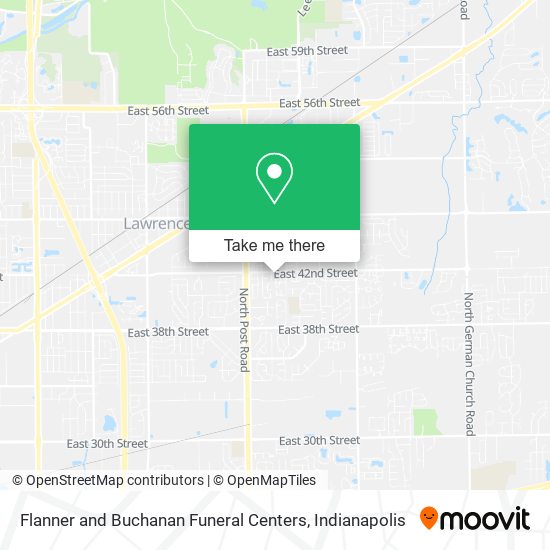 Flanner and Buchanan Funeral Centers map