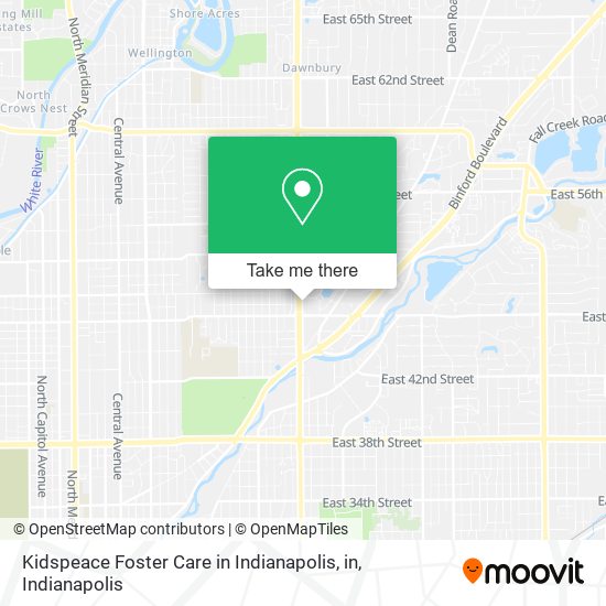 Mapa de Kidspeace Foster Care in Indianapolis, in
