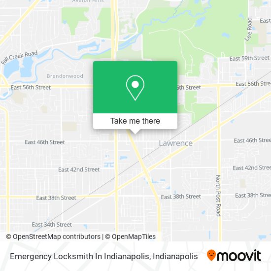 Emergency Locksmith In Indianapolis map