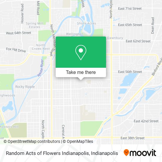 Random Acts of Flowers Indianapolis map