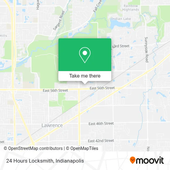 24 Hours Locksmith map