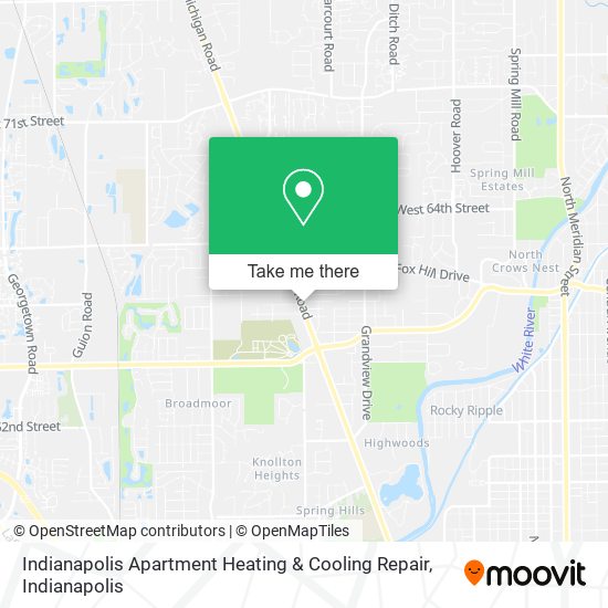 Mapa de Indianapolis Apartment Heating & Cooling Repair