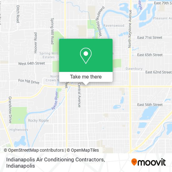 Mapa de Indianapolis Air Conditioning Contractors