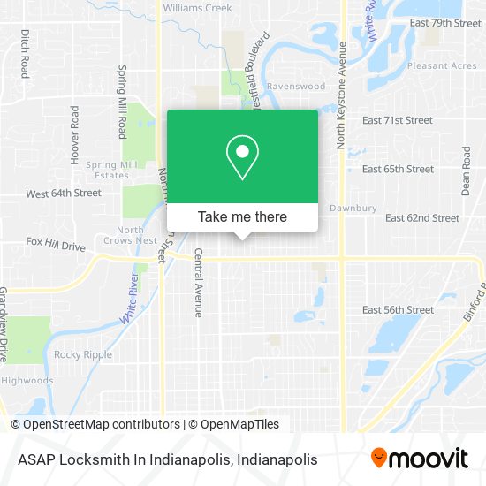 Mapa de ASAP Locksmith In Indianapolis