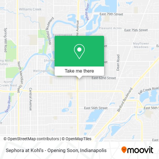 Sephora at Kohl's - Opening Soon map