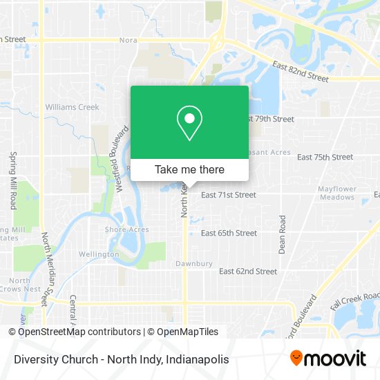 Diversity Church - North Indy map