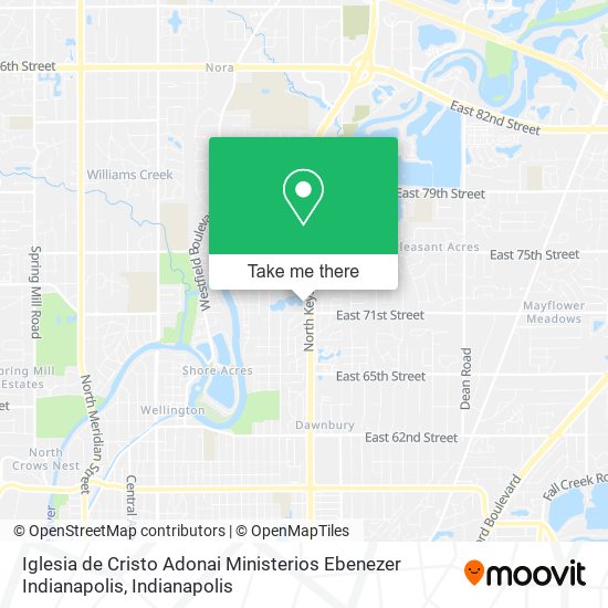 Iglesia de Cristo Adonai Ministerios Ebenezer Indianapolis map