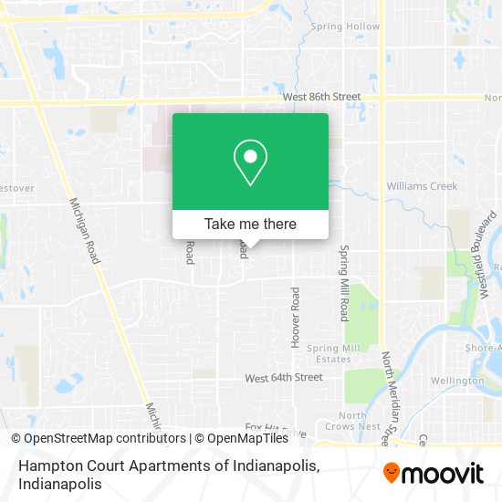 Hampton Court Apartments of Indianapolis map