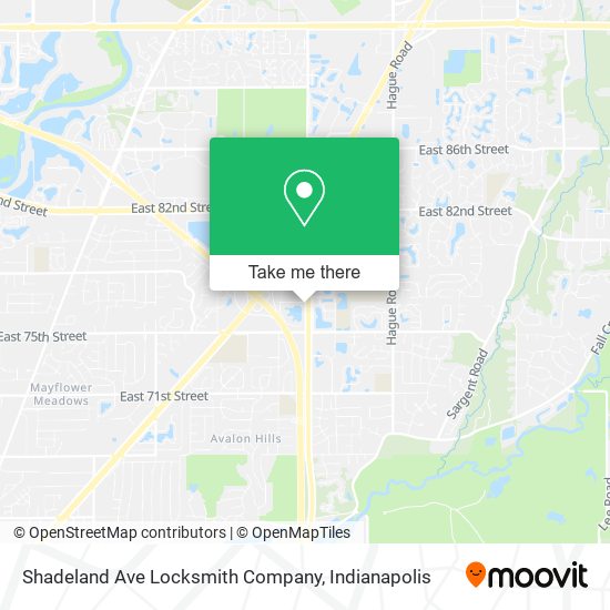 Mapa de Shadeland Ave Locksmith Company