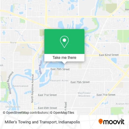 Miller's Towing and Transport map