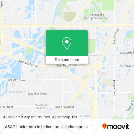 Mapa de ASAP Locksmith In Indianapolis