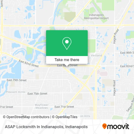 ASAP Locksmith In Indianapolis map