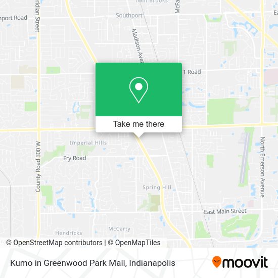 Kumo in Greenwood Park Mall map