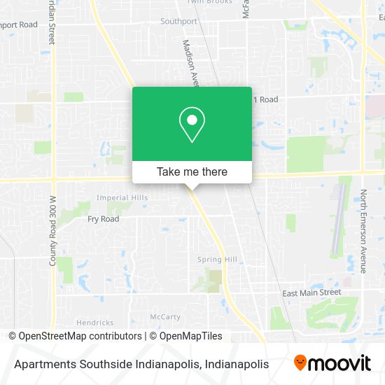 Apartments Southside Indianapolis map