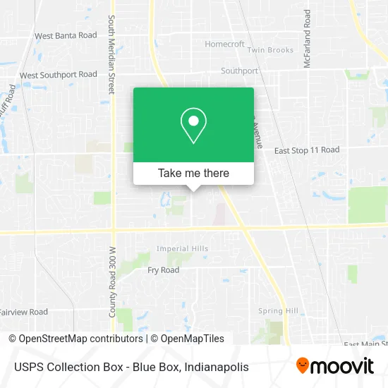 USPS Collection Box - Blue Box map