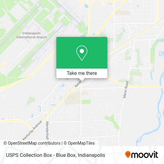Mapa de USPS Collection Box - Blue Box