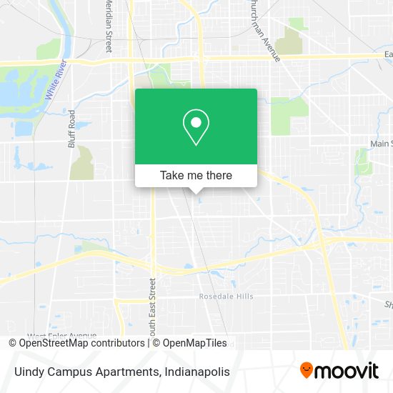 Mapa de Uindy Campus Apartments