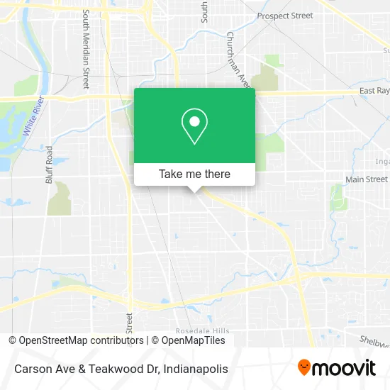 Carson Ave & Teakwood Dr map
