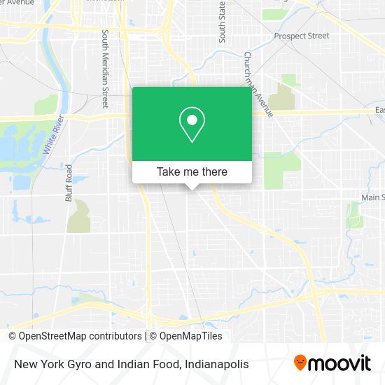 New York Gyro and Indian Food map