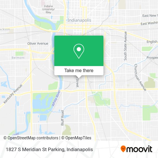 Mapa de 1827 S Meridian St Parking