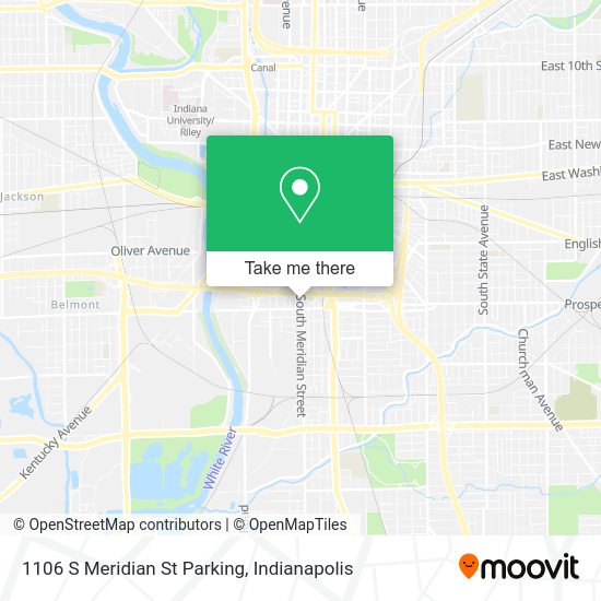Mapa de 1106 S Meridian St Parking