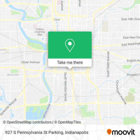927 S Pennsylvania St Parking map