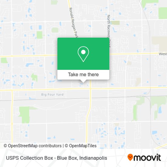 Mapa de USPS Collection Box - Blue Box
