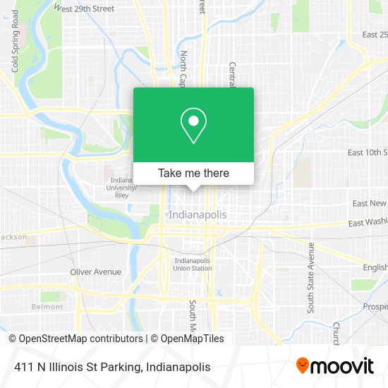 411 N Illinois St Parking map