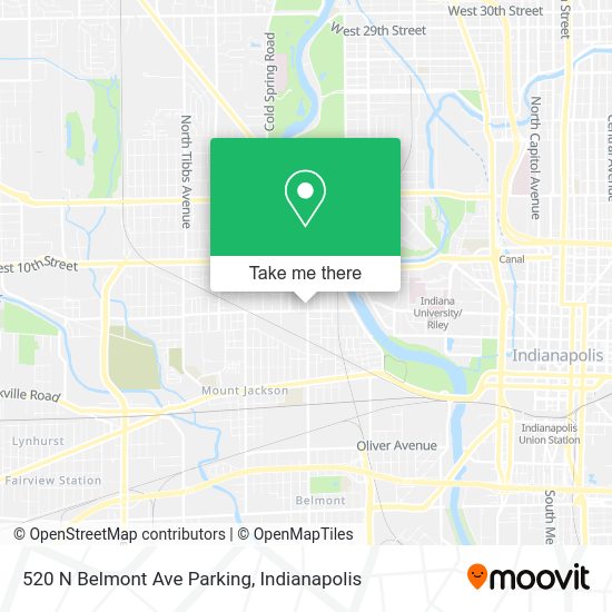 Mapa de 520 N Belmont Ave Parking
