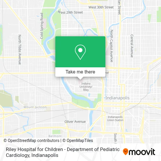 Riley Hospital for Children - Department of Pediatric Cardiology map