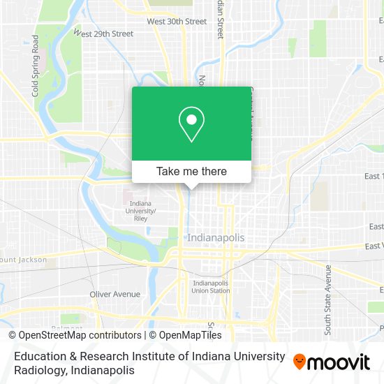 Mapa de Education & Research Institute of Indiana University Radiology