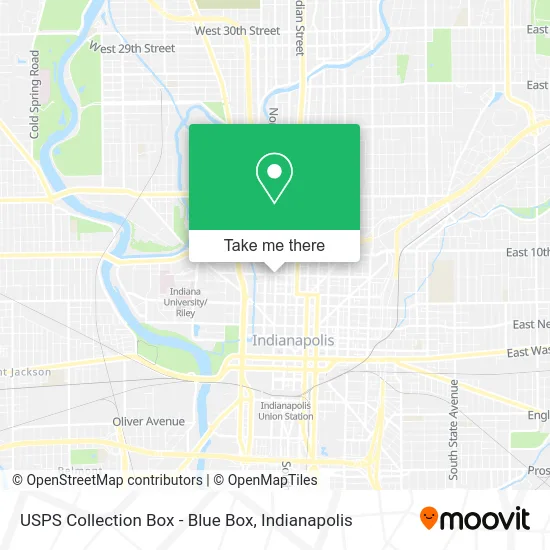 USPS Collection Box - Blue Box map