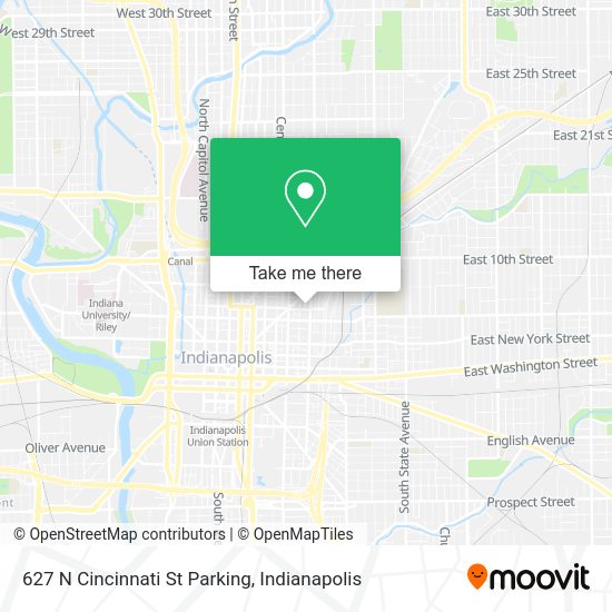 Mapa de 627 N Cincinnati St Parking