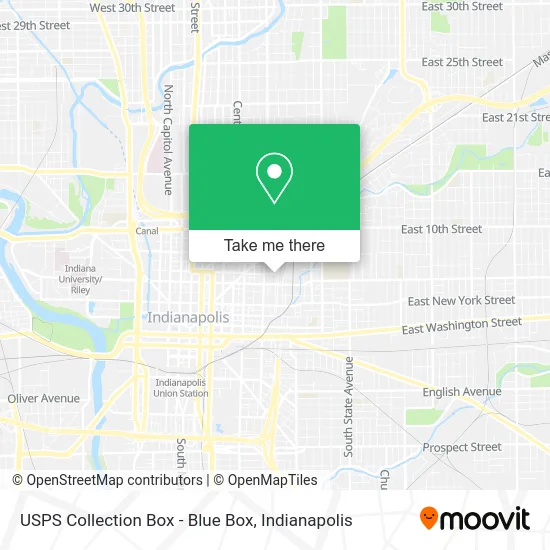 USPS Collection Box - Blue Box map