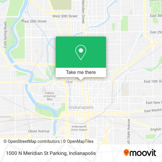 Mapa de 1000 N Meridian St Parking